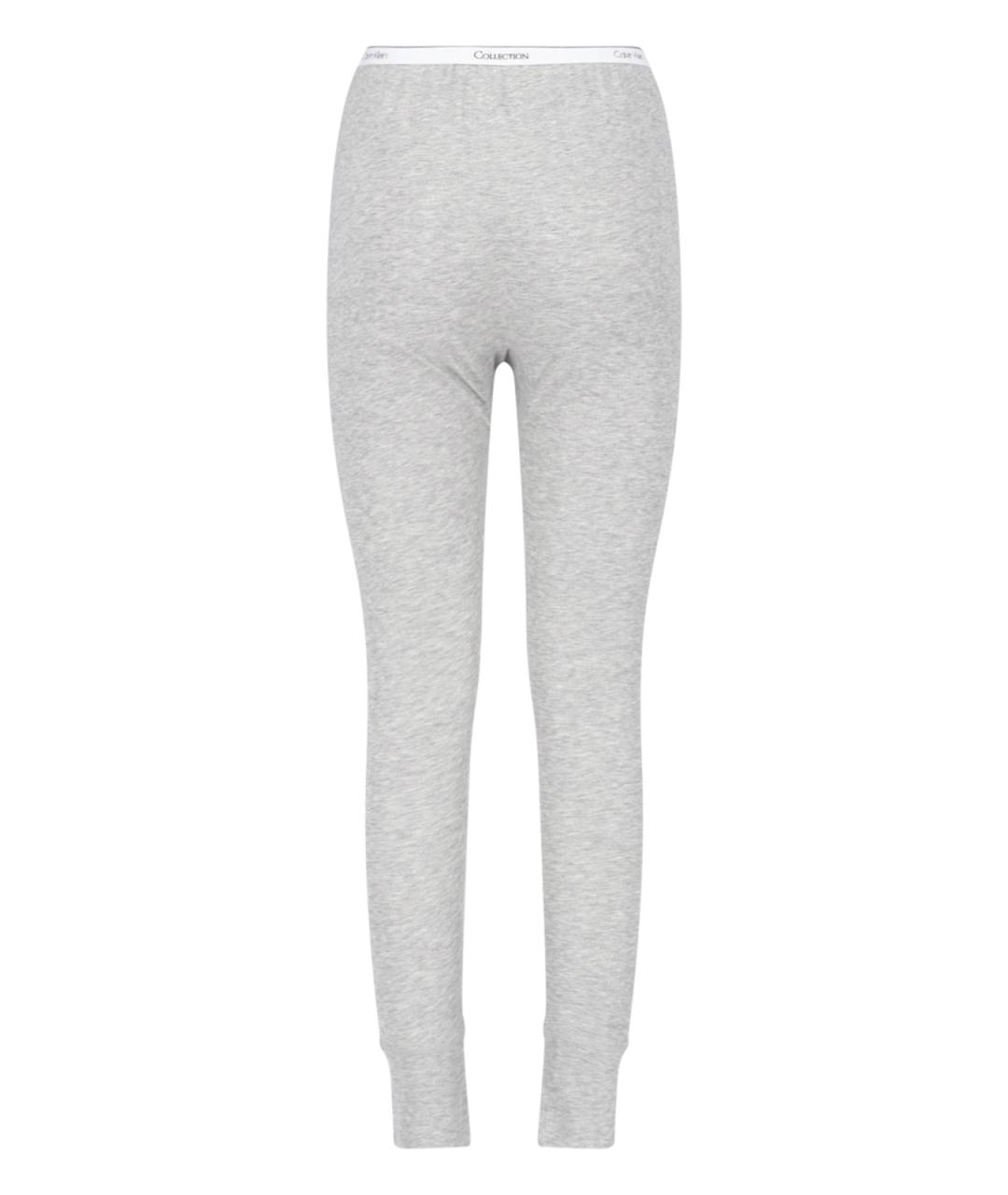 CALVIN KLEIN Серые хлопковые леггинсы и велосипедки, фото 2