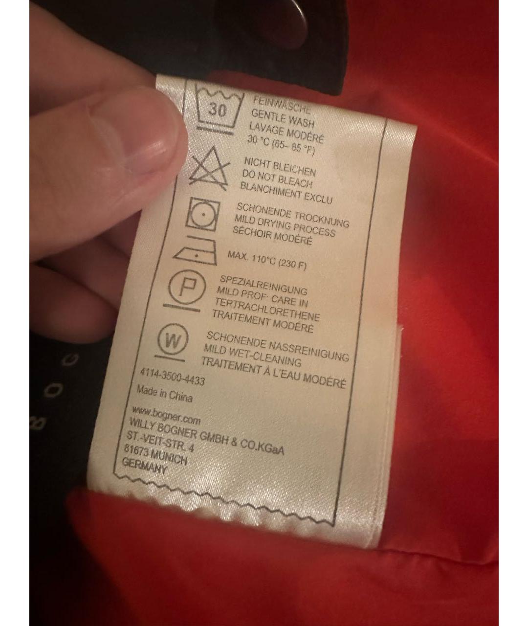 BOGNER Черный полиэстеровый пуховик, фото 4