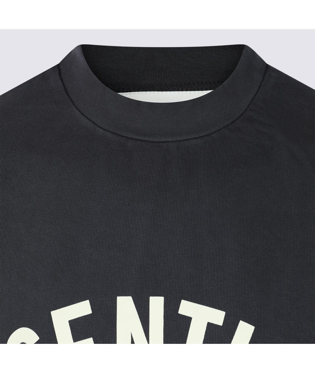 FEAR OF GOD ESSENTIALS Черная хлопковая футболка, фото 3