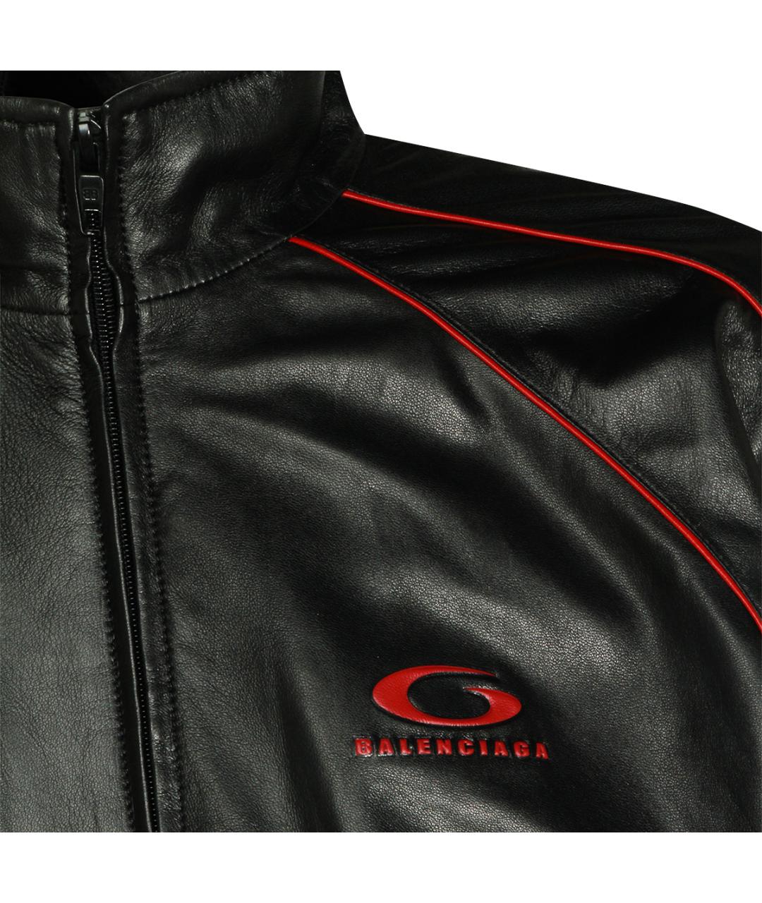 BALENCIAGA Черная кожаная куртка, фото 4