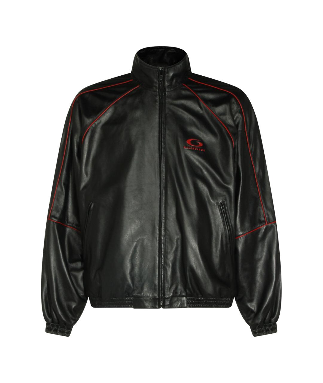 BALENCIAGA Черная кожаная куртка, фото 1