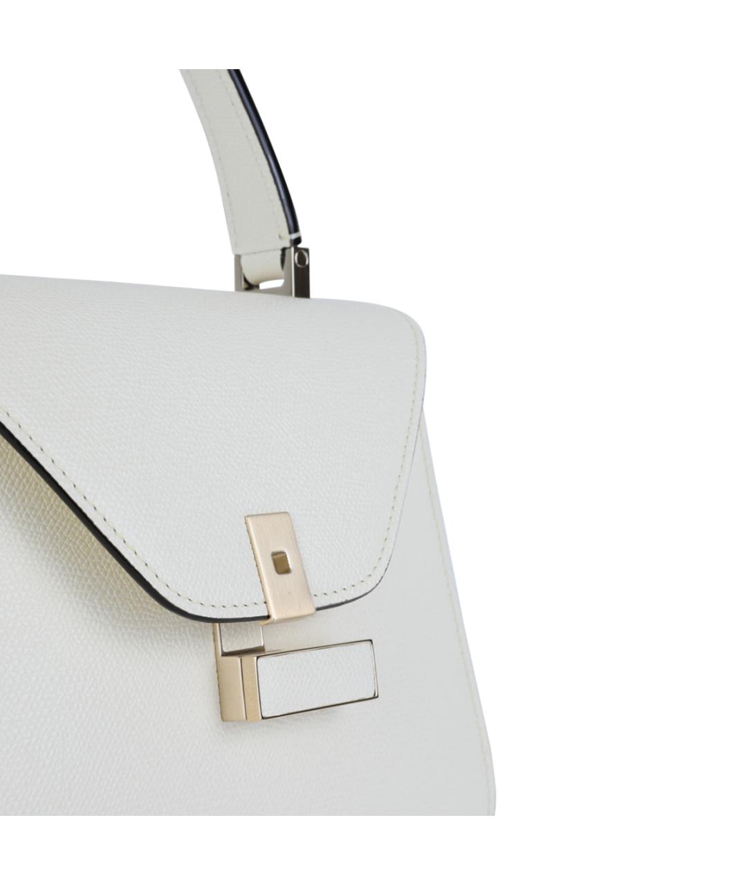 VALEXTRA Белая кожаная сумка тоут, фото 6