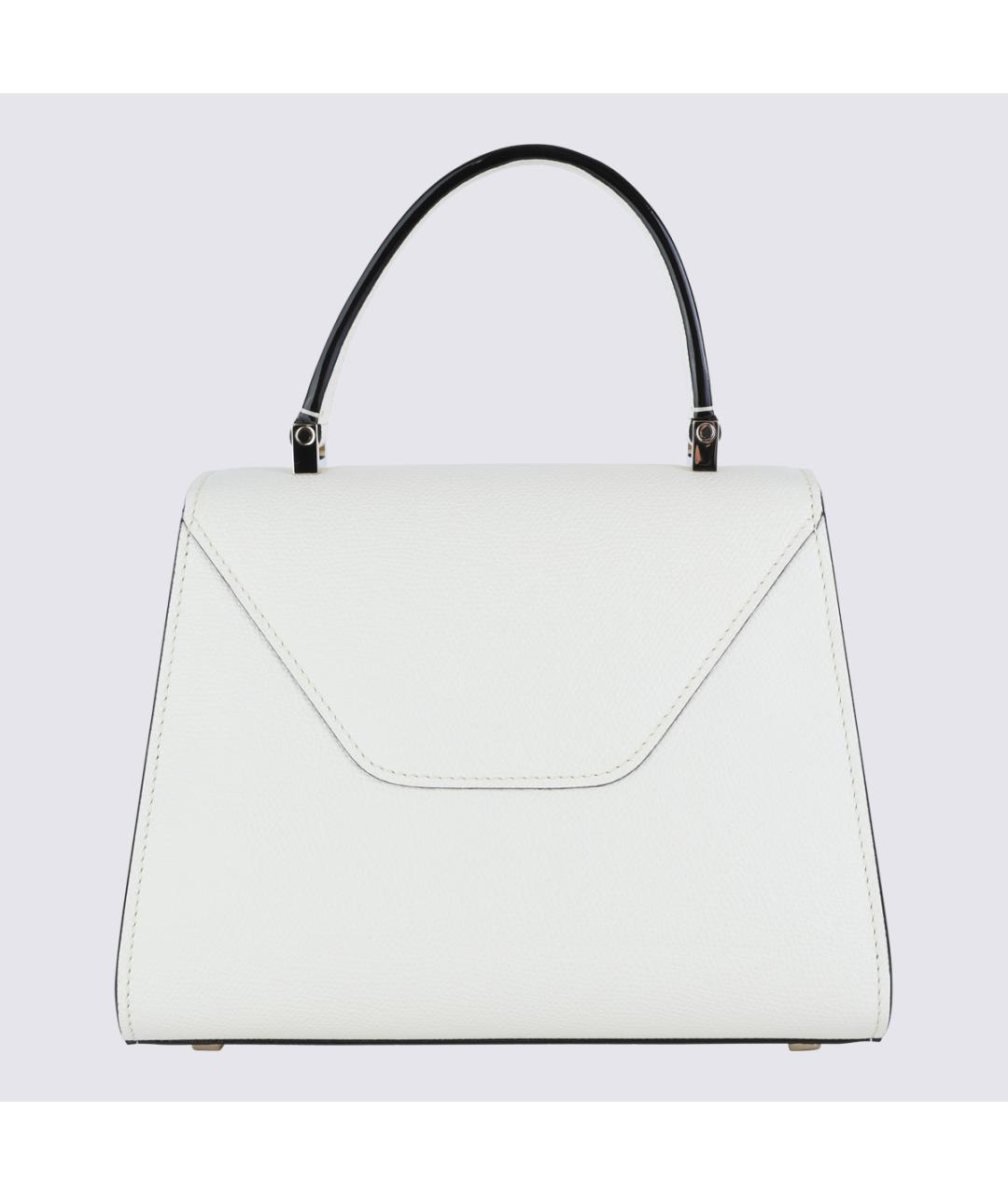 VALEXTRA Белая кожаная сумка тоут, фото 3