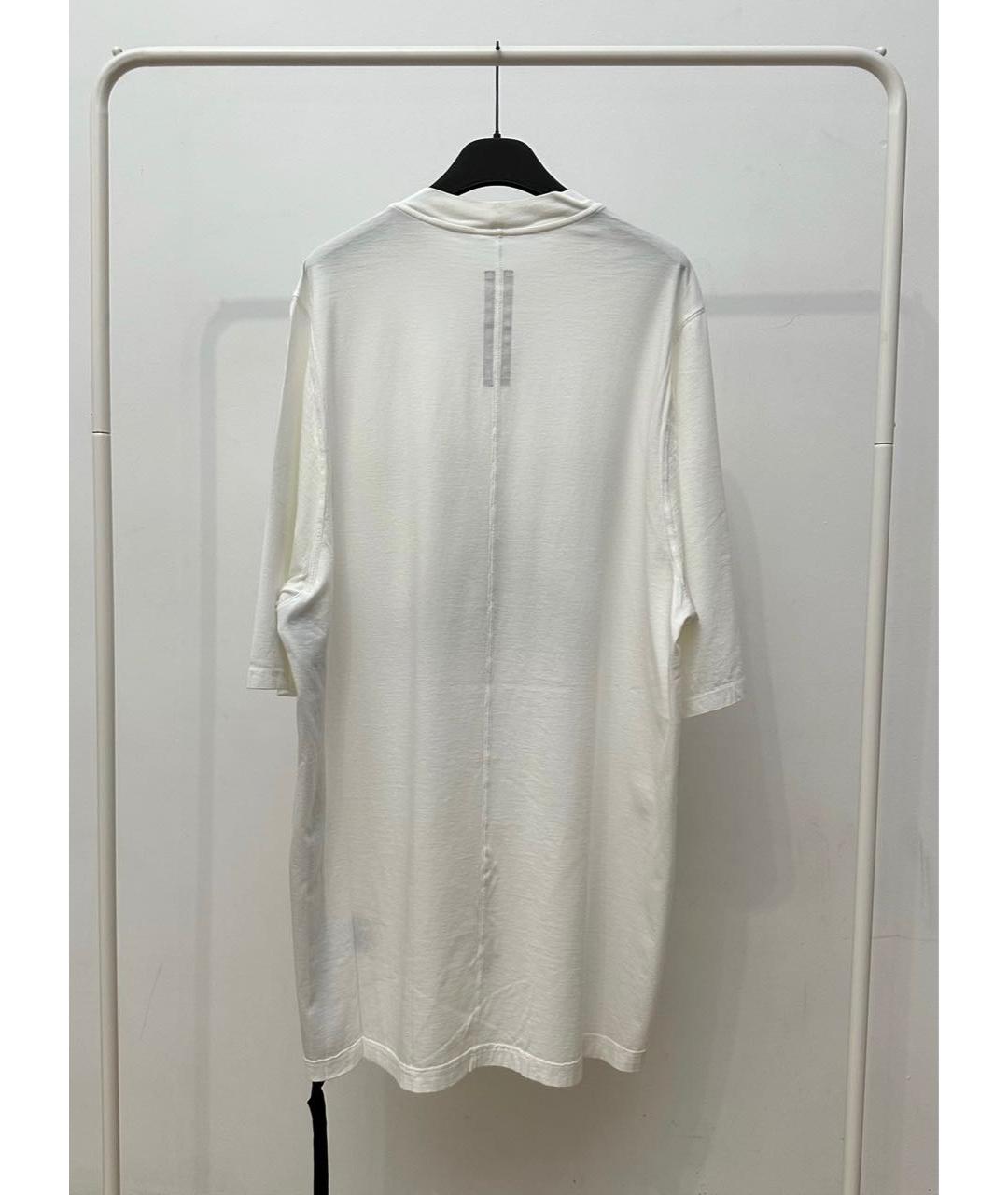 RICK OWENS DRKSHDW Белая хлопковая футболка, фото 2