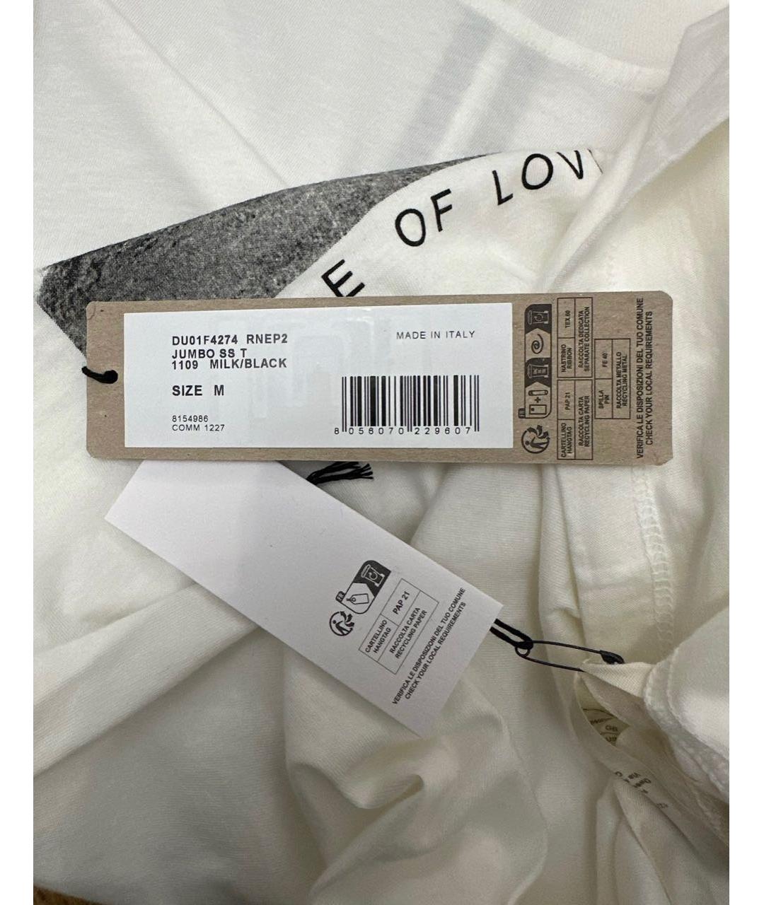 RICK OWENS DRKSHDW Белая хлопковая футболка, фото 4