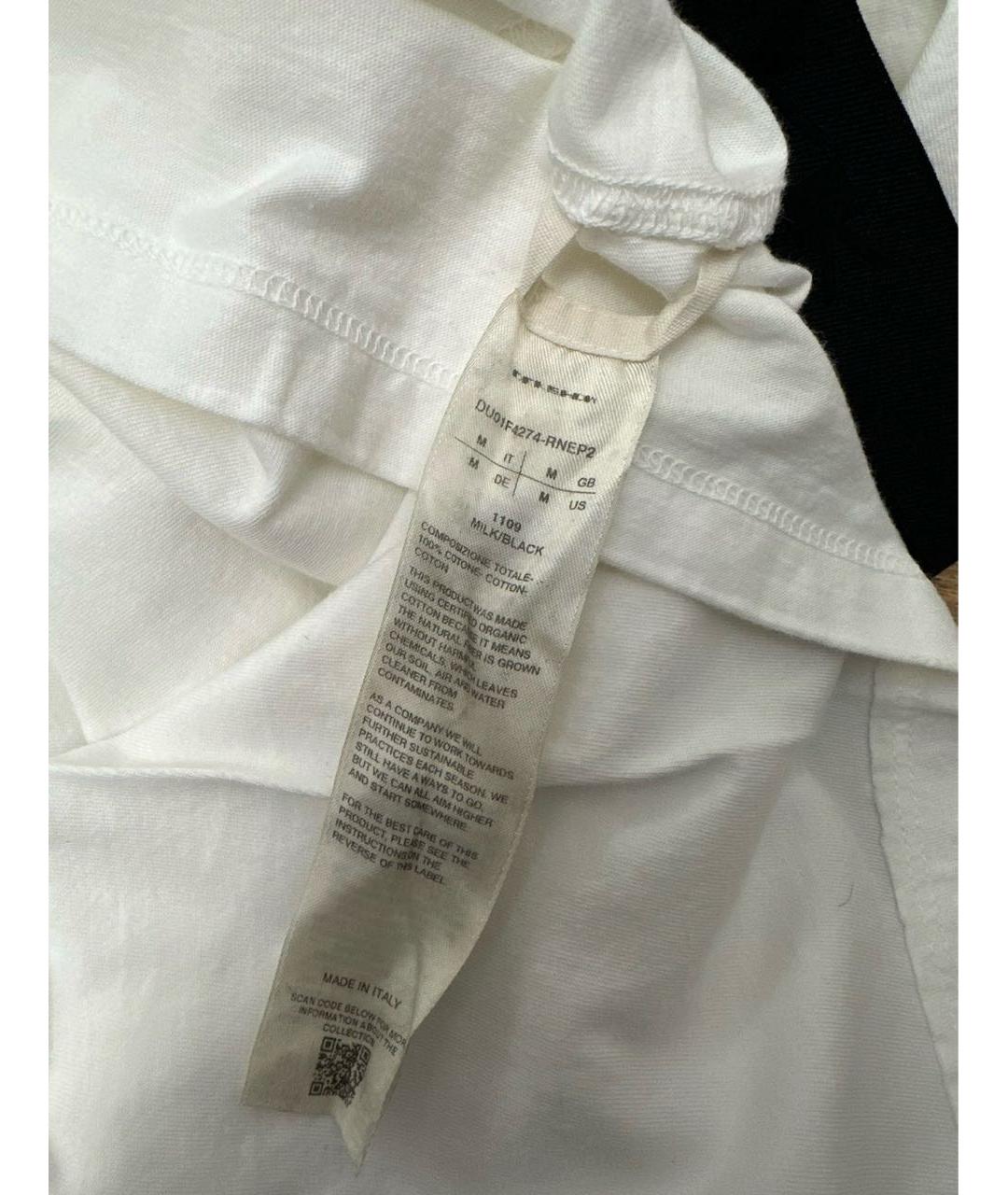 RICK OWENS DRKSHDW Белая хлопковая футболка, фото 5