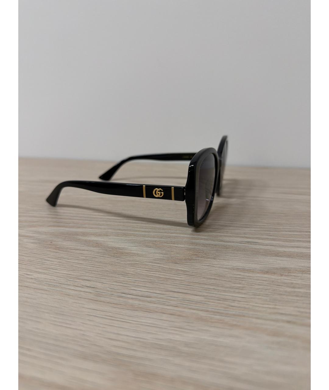 GUCCI Черные пластиковые солнцезащитные очки, фото 2