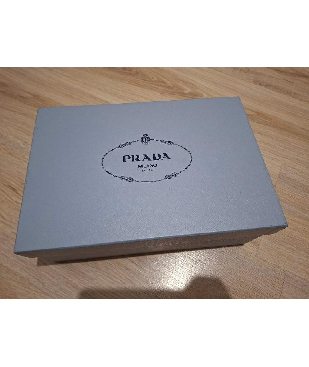 PRADA Белые кожаные босоножки, фото 6