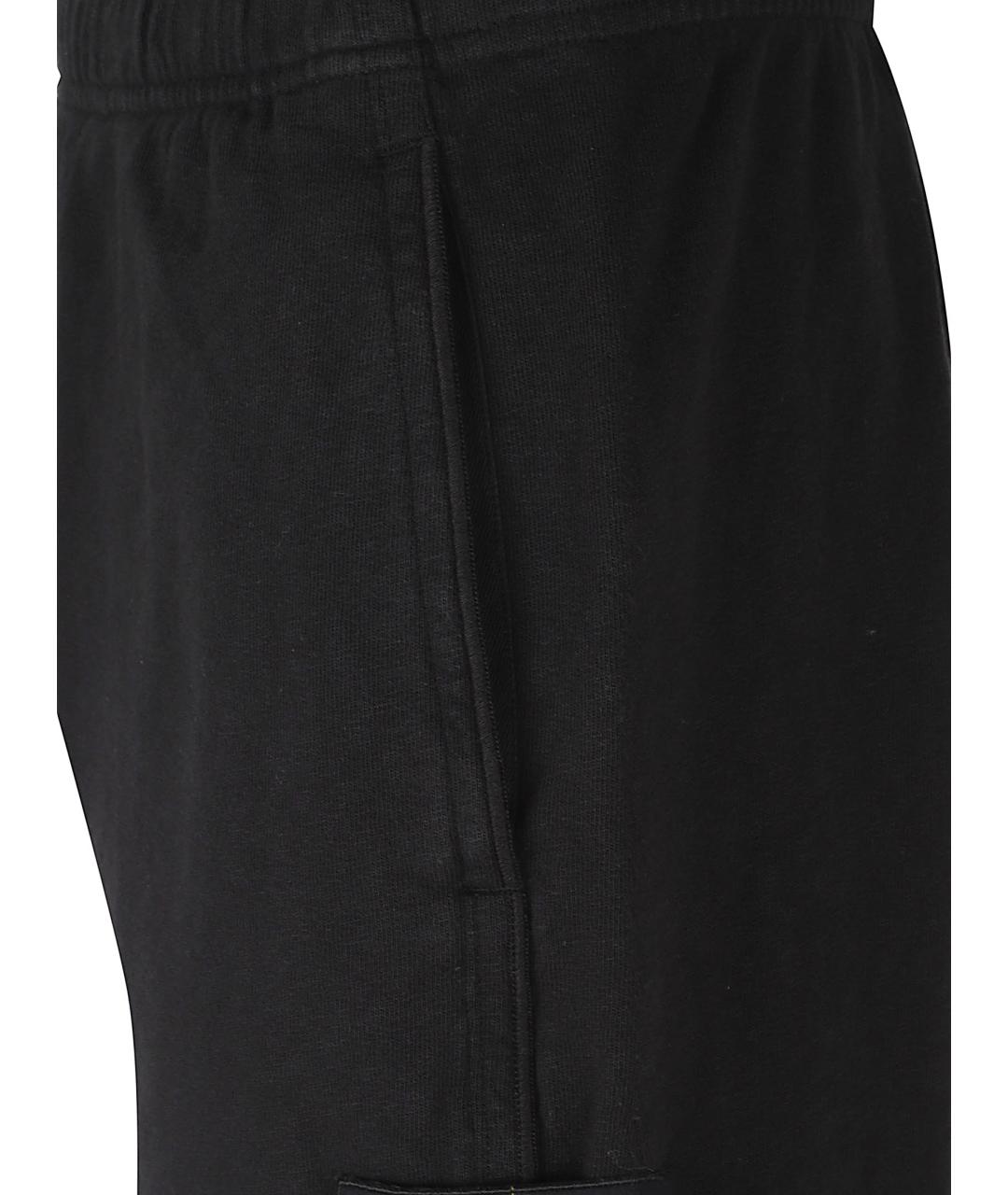 STONE ISLAND Черные хлопковые шорты, фото 2