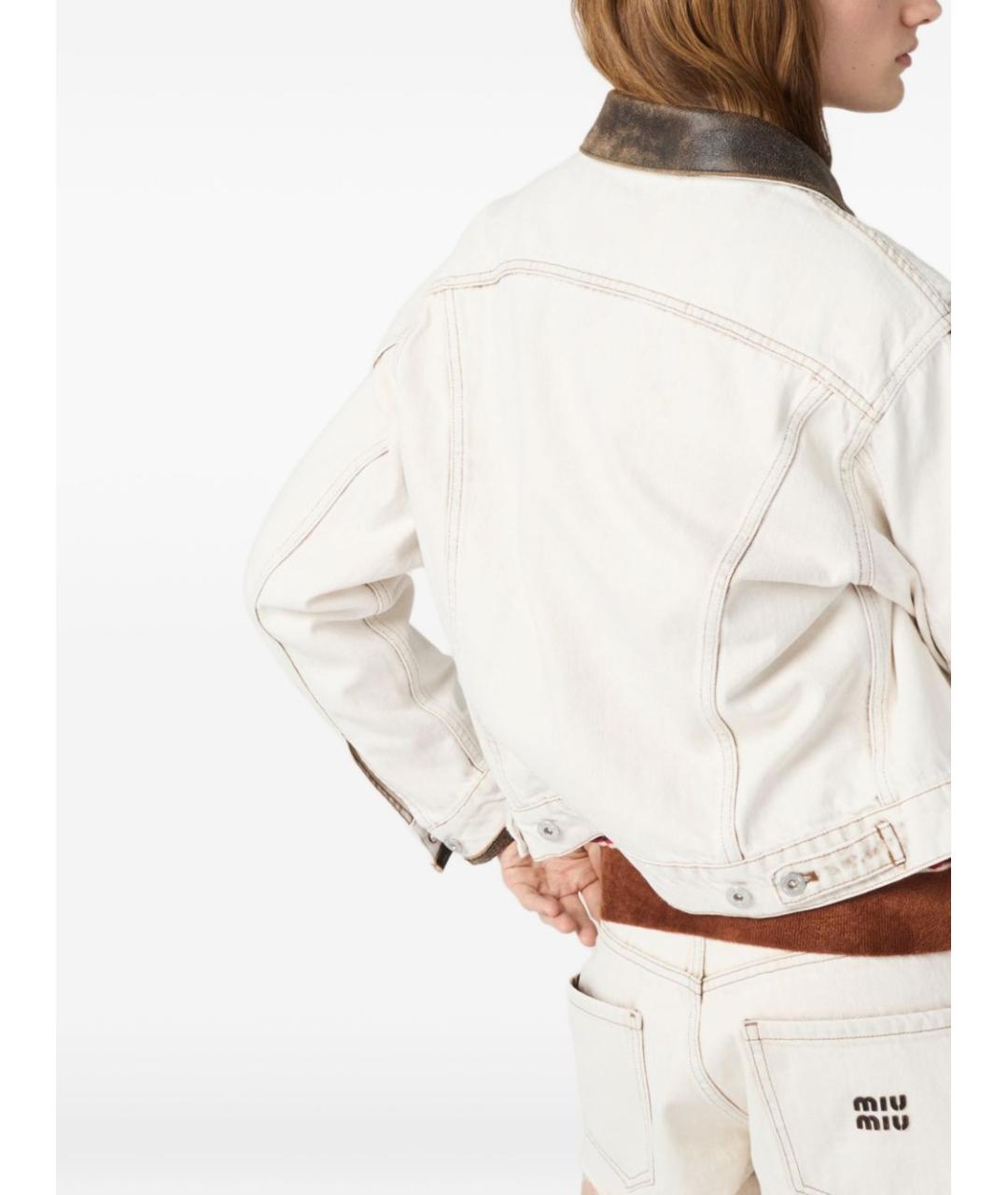 MIU MIU Белые хлопковые шорты, фото 4