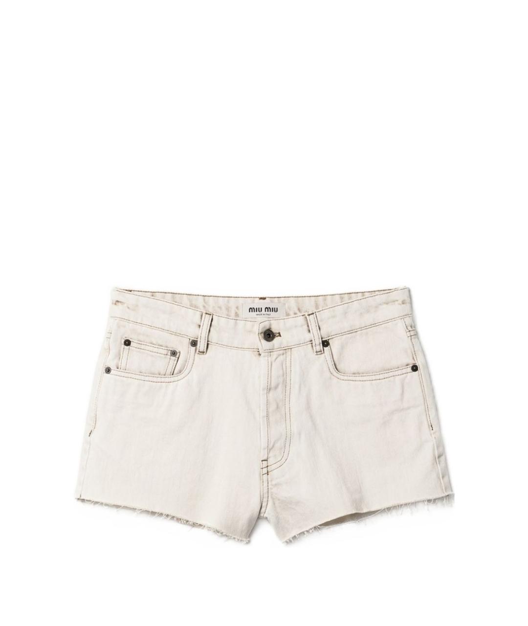 MIU MIU Белые хлопковые шорты, фото 1