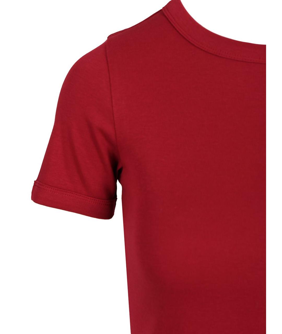 FLORE FLORE Красная хлопковая футболка, фото 3