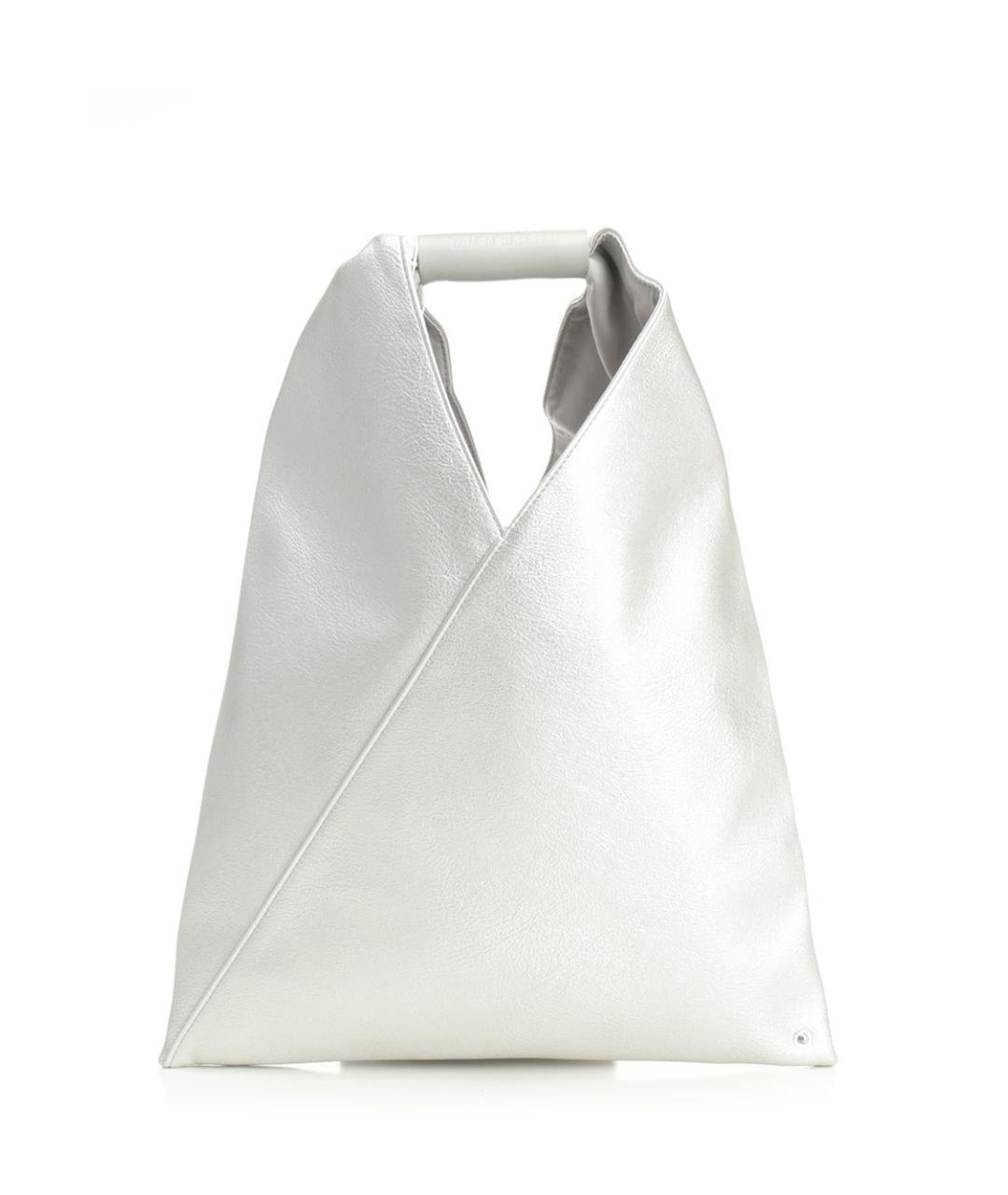 MM6 MAISON MARGIELA Серебряная сумка с короткими ручками из искусственной кожи, фото 1