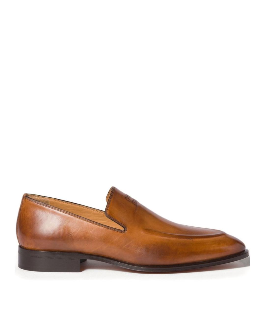 MIU MIU Коричневые кожаные лоферы, фото 1