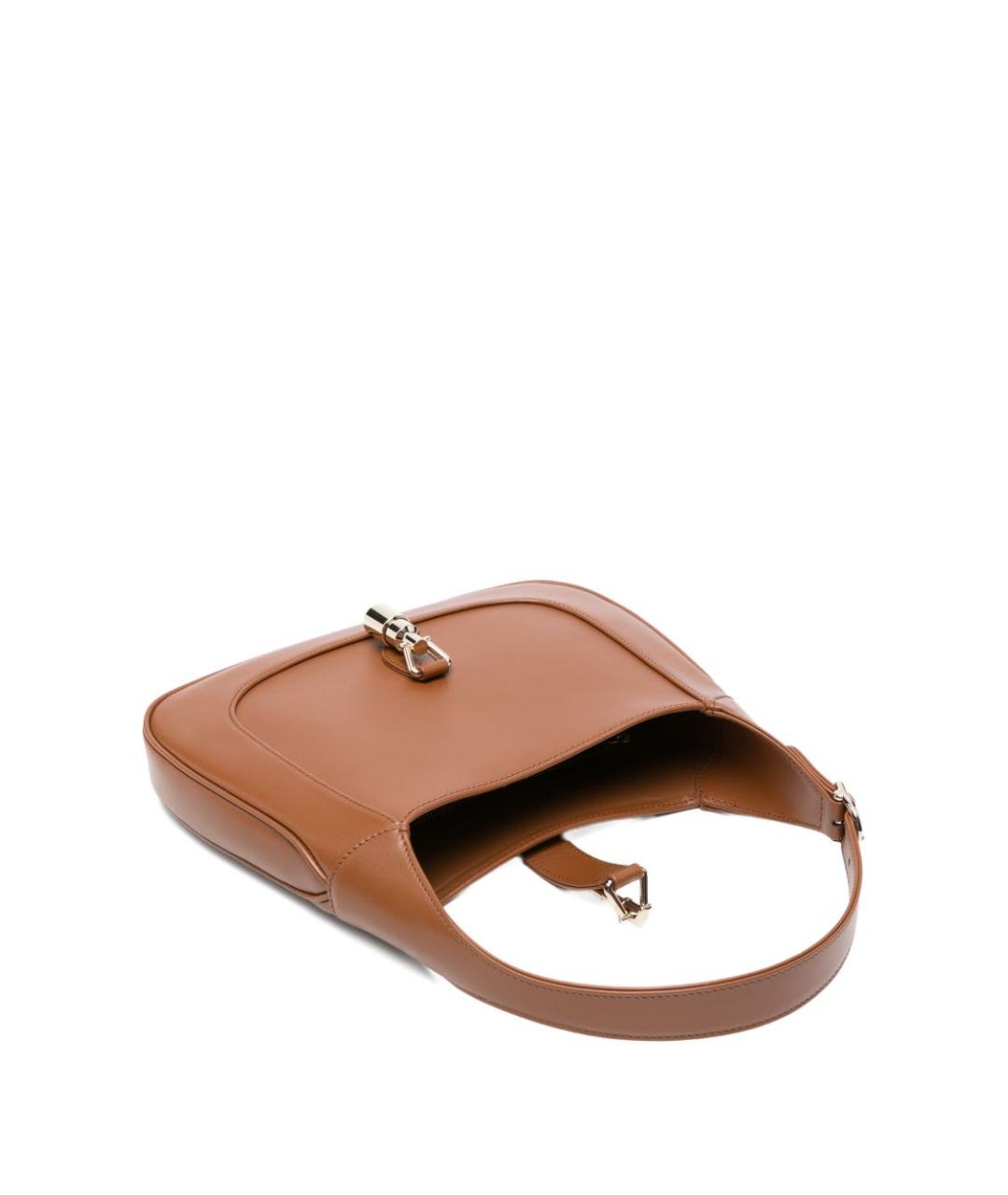 GUCCI Коричневая кожаная сумка с короткими ручками, фото 2