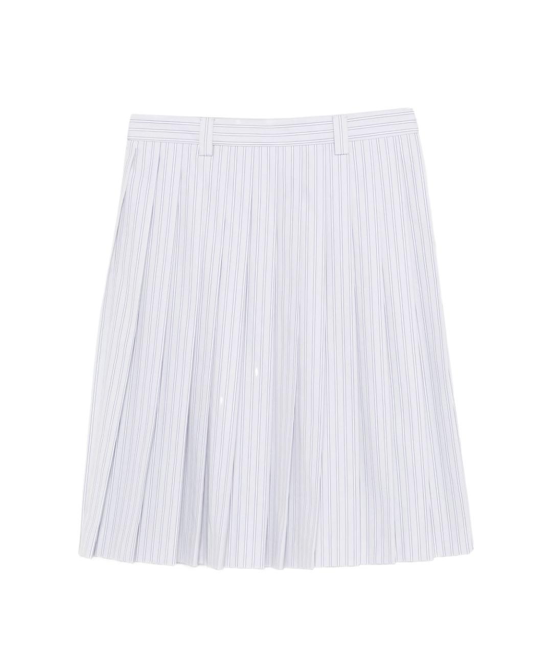 MIU MIU Голубая хлопковая юбка миди, фото 1