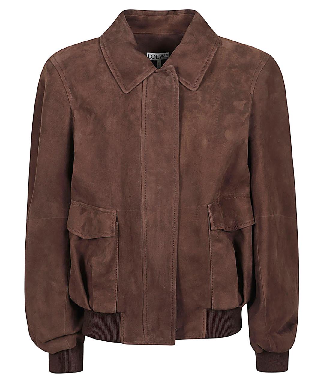 LOEWE Коричневая замшевая куртка, фото 1