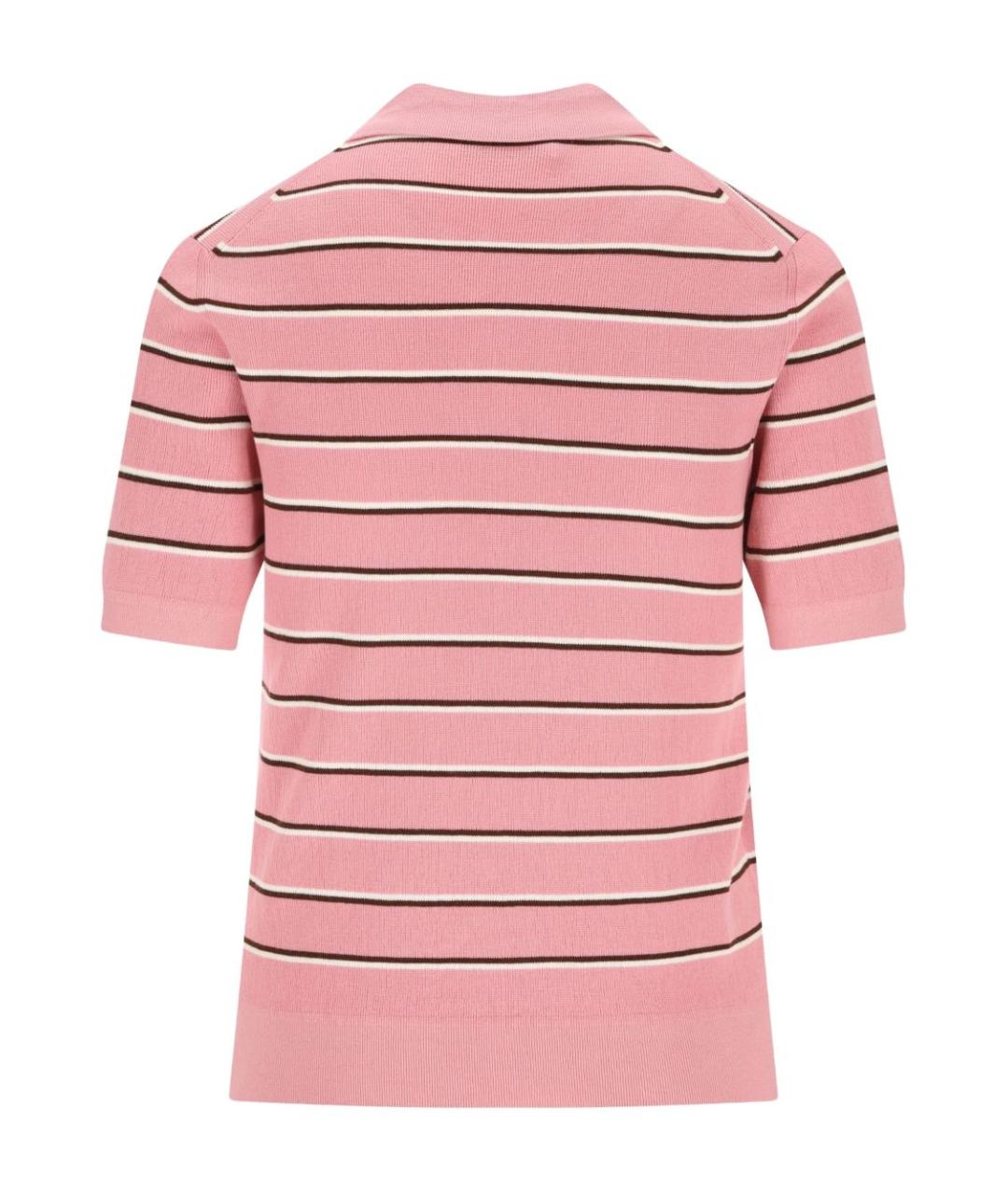 MIU MIU Розовая хлопковая футболка, фото 2