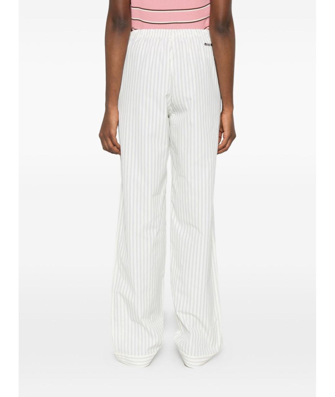 MIU MIU Хлопковые прямые брюки, фото 2