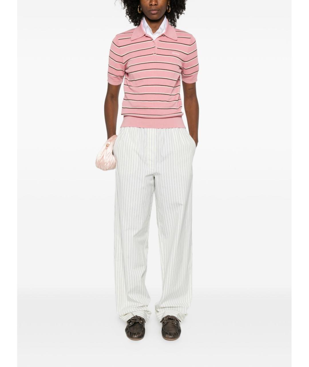 MIU MIU Хлопковые прямые брюки, фото 5