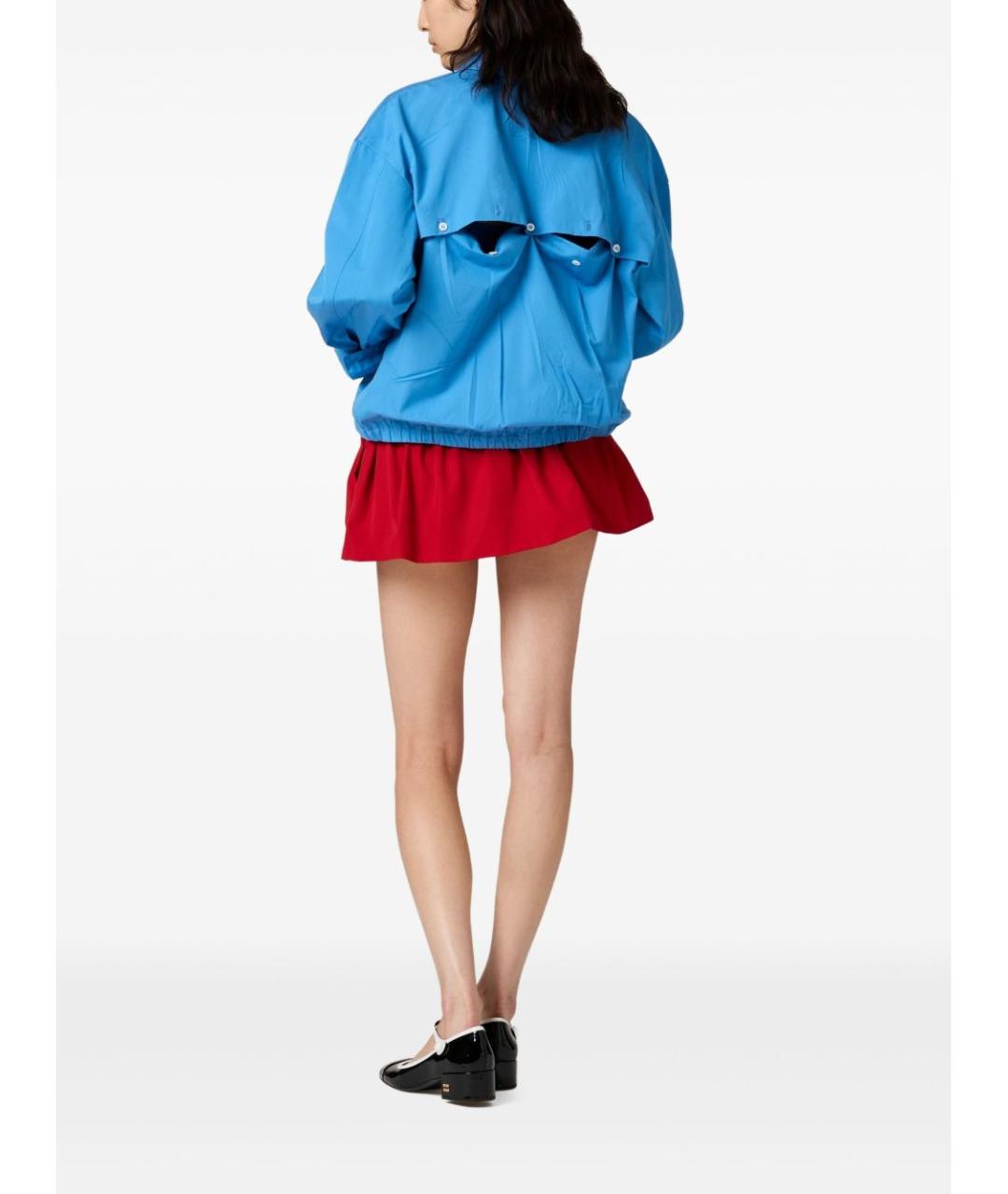 MIU MIU Красная хлопковая юбка мини, фото 6