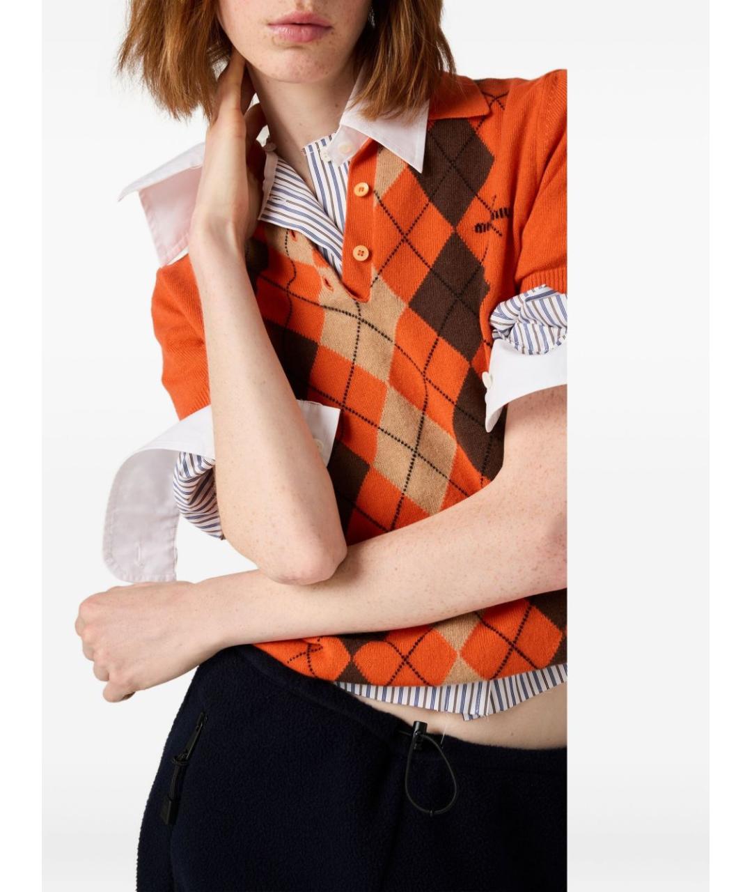 MIU MIU Мульти хлопковая рубашка, фото 3