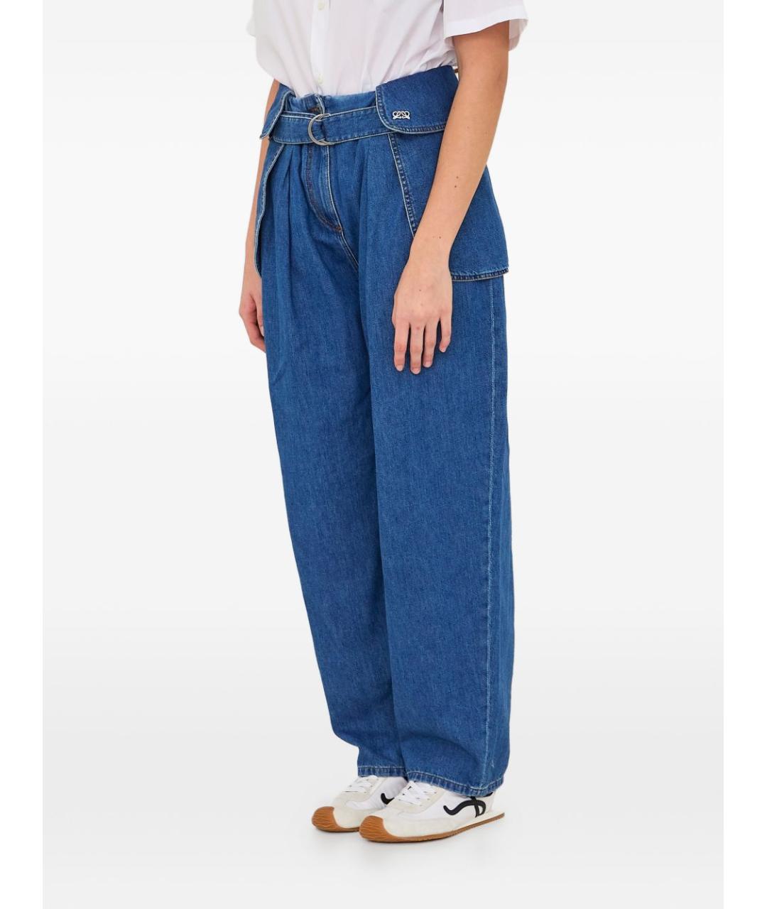 LOEWE Синие хлопковые прямые джинсы, фото 2