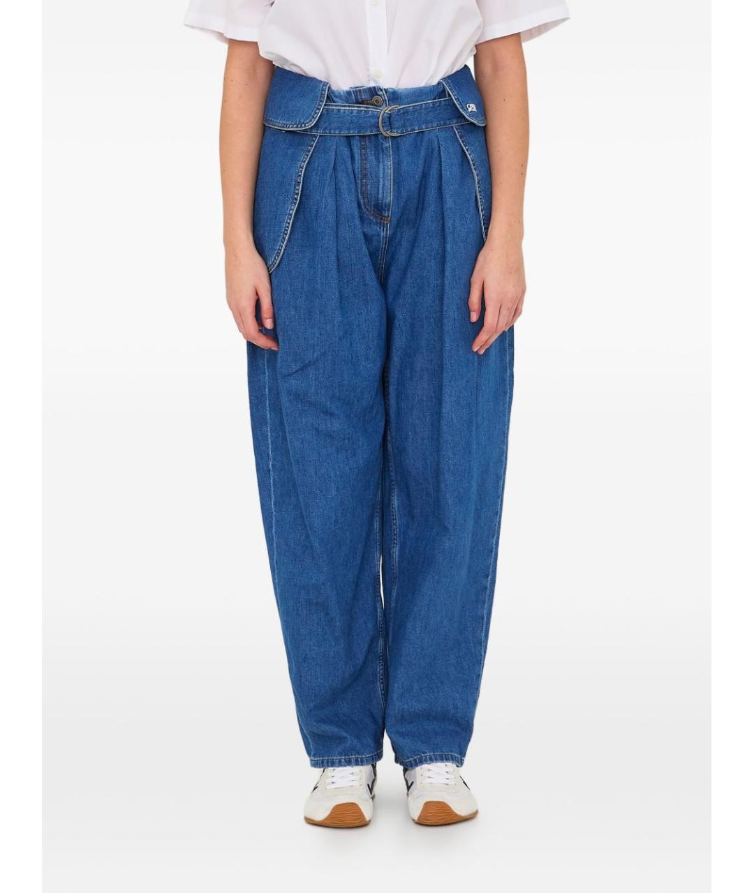 LOEWE Синие хлопковые прямые джинсы, фото 5