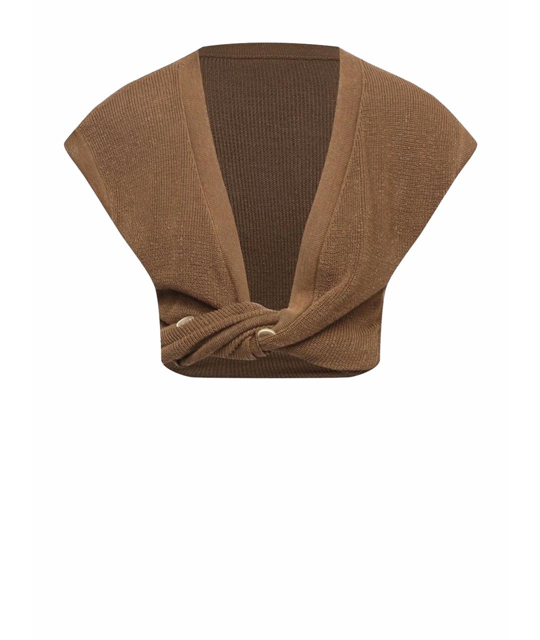 JACQUEMUS Коричневая майка, фото 1