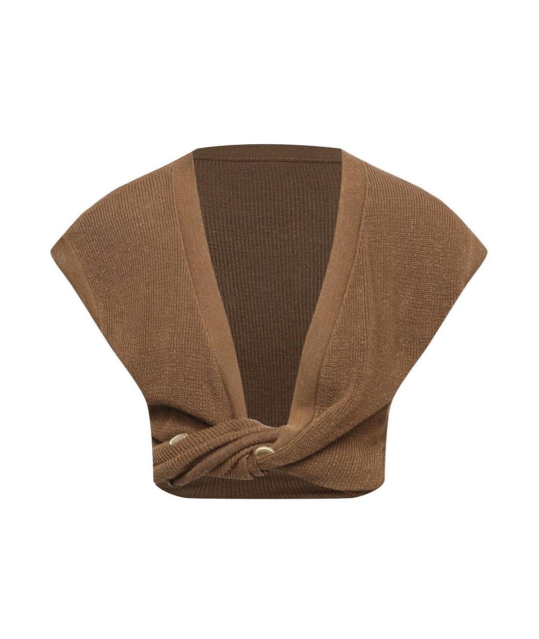 JACQUEMUS Коричневая майка, фото 7