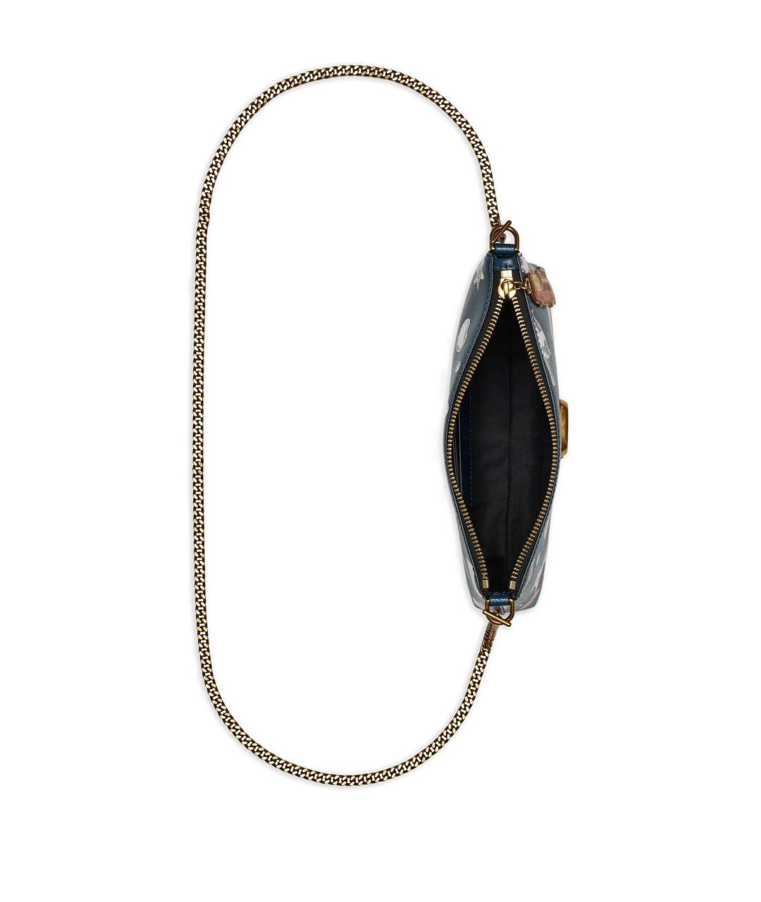 MARC JACOBS Темно-синяя кожаная сумка через плечо, фото 3