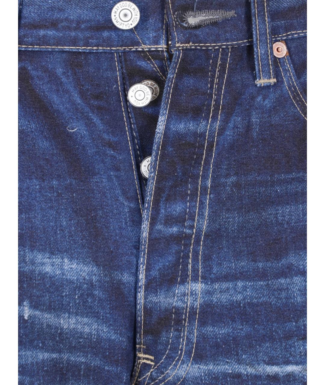 JUNYA WATANABE Синие хлопковые прямые джинсы, фото 5