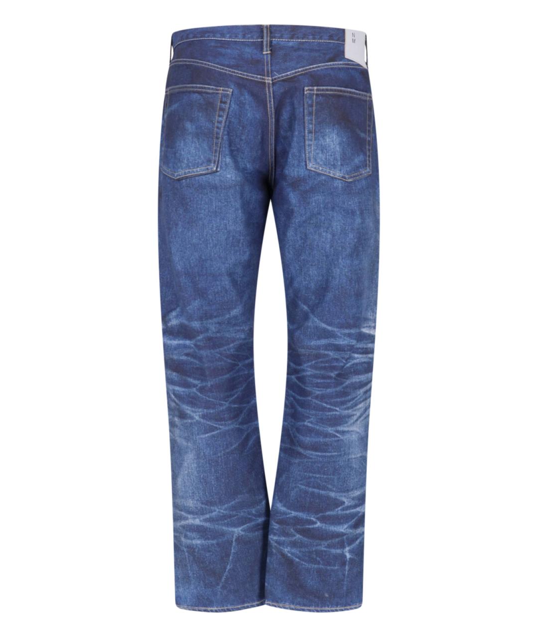 JUNYA WATANABE Синие хлопковые прямые джинсы, фото 2