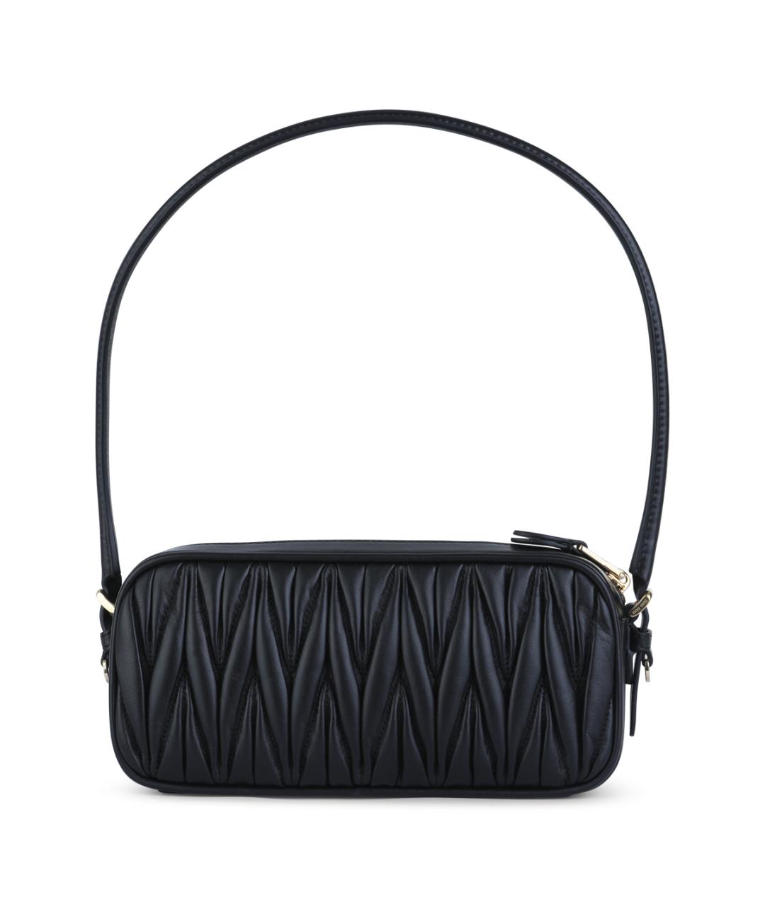 MIU MIU Черная кожаная сумка через плечо, фото 3