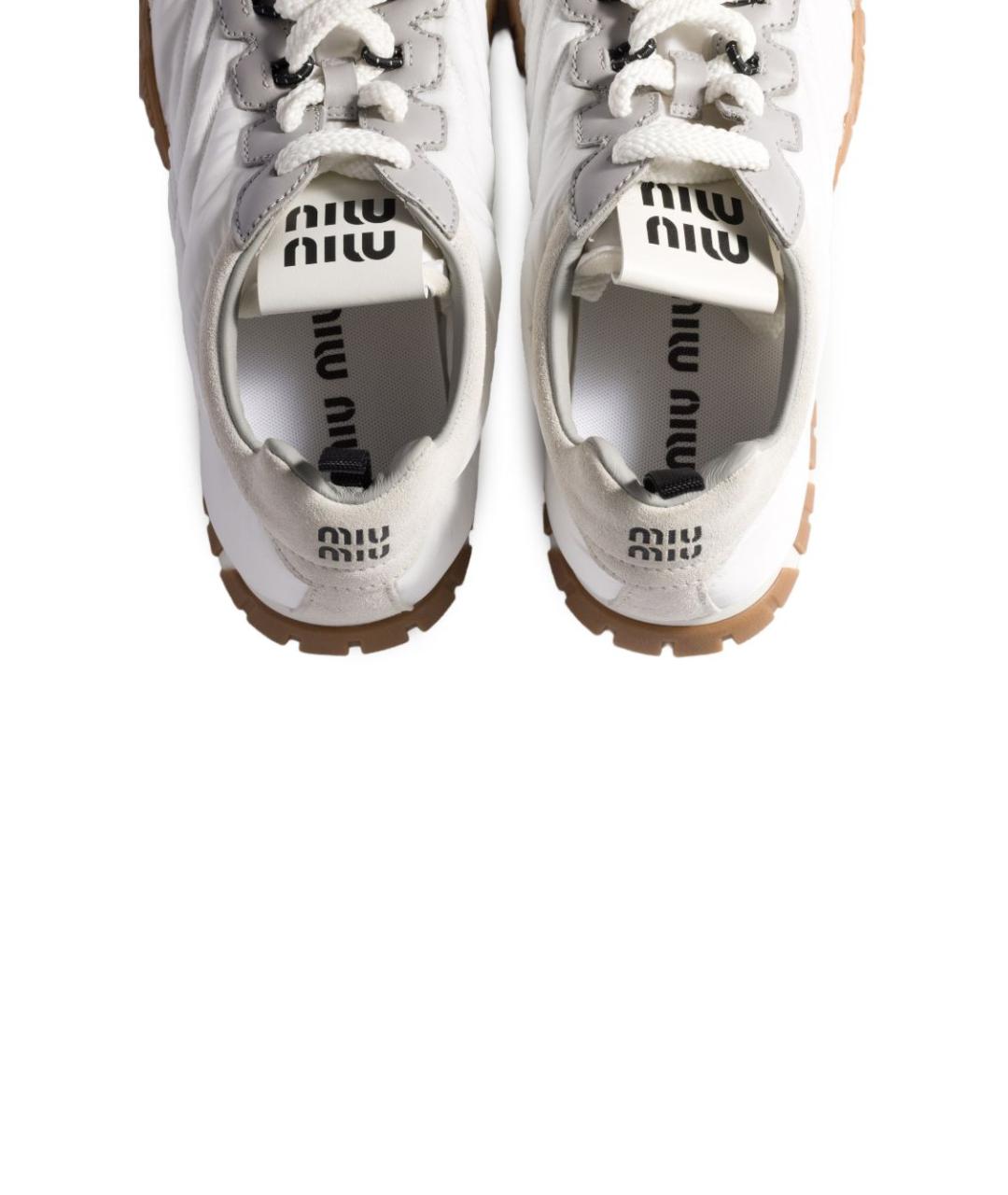 MIU MIU Белые синтетические кроссовки, фото 3