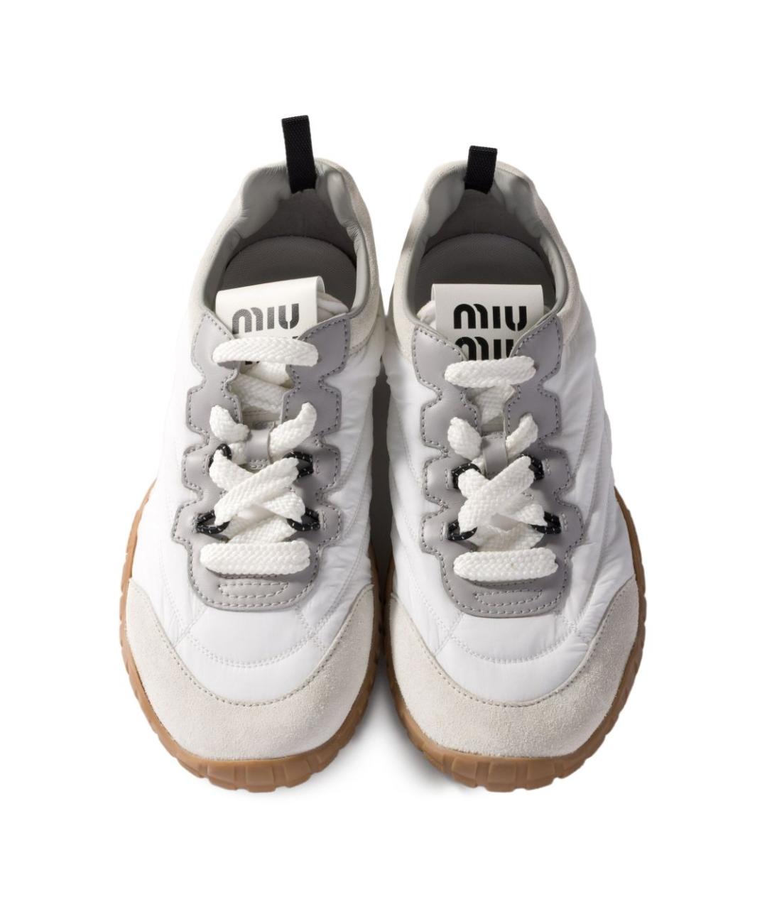 MIU MIU Белые синтетические кроссовки, фото 2