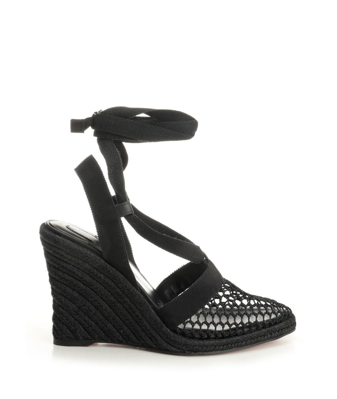 CHRISTIAN LOUBOUTIN Черные синтетические эспадрильи, фото 1