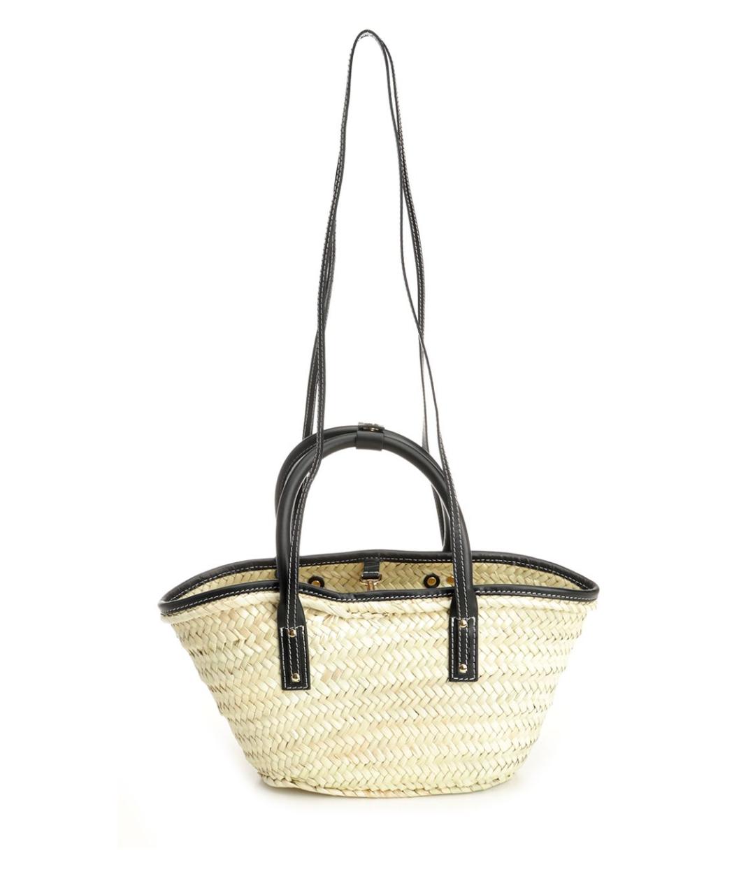 JACQUEMUS Черная пелетеная сумка с короткими ручками, фото 3