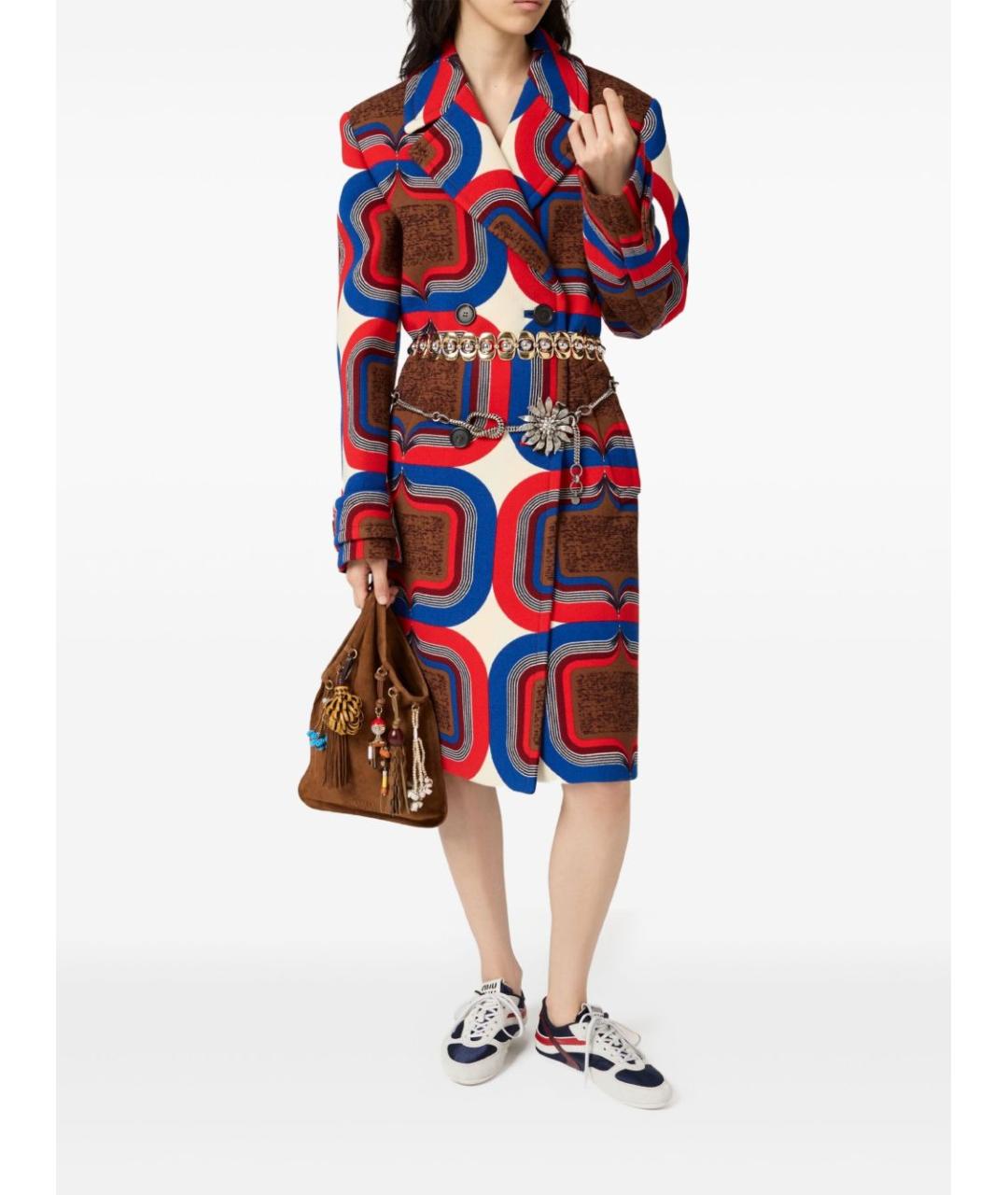 MIU MIU Коричневая замшевая сумка с короткими ручками, фото 7