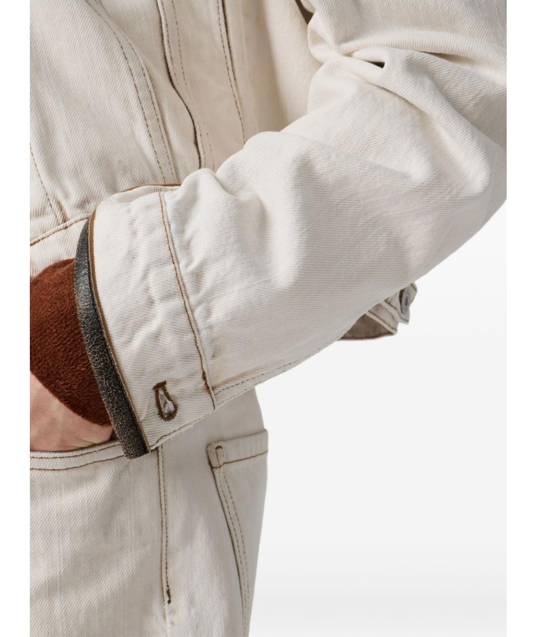 MIU MIU Белая хлопковая куртка, фото 4