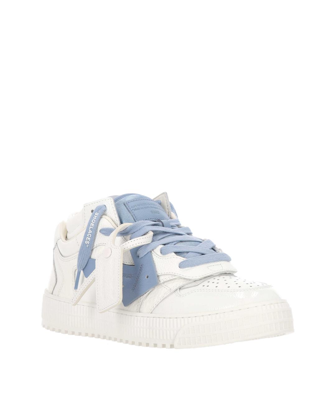 OFF-WHITE Синие синтетические низкие кроссовки / кеды, фото 2