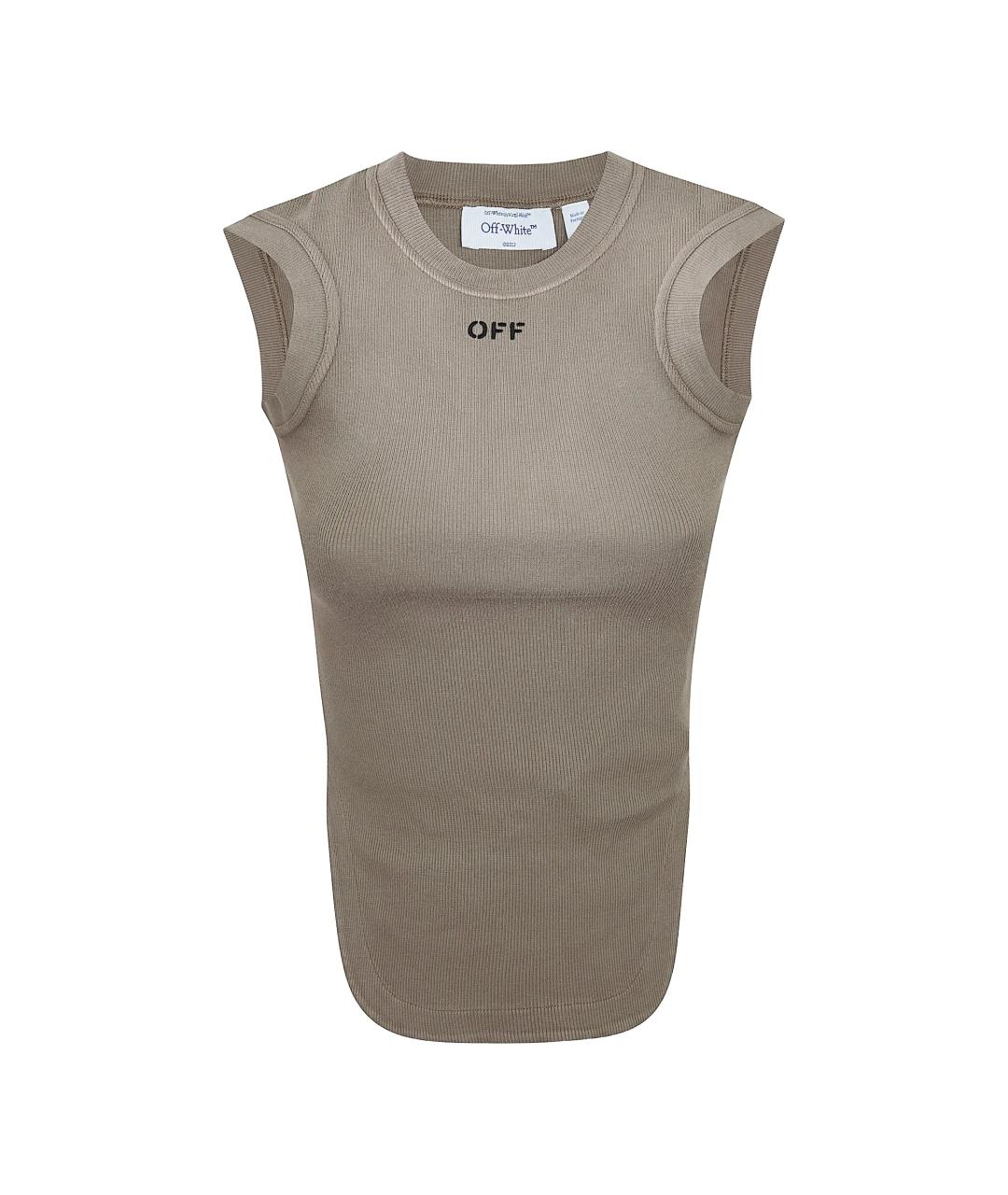 OFF-WHITE Черная хлопковая футболка, фото 1