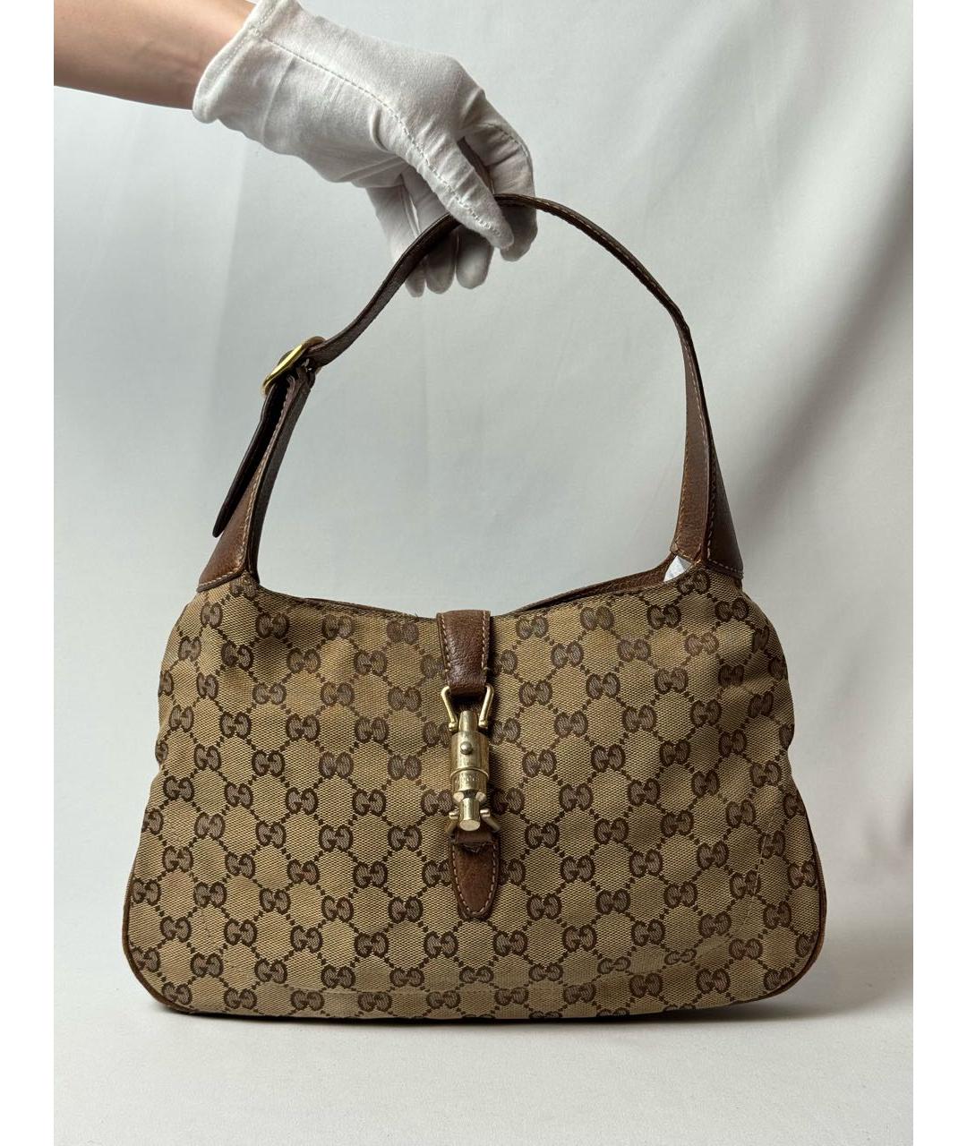 GUCCI Бежевая сумка с короткими ручками, фото 9