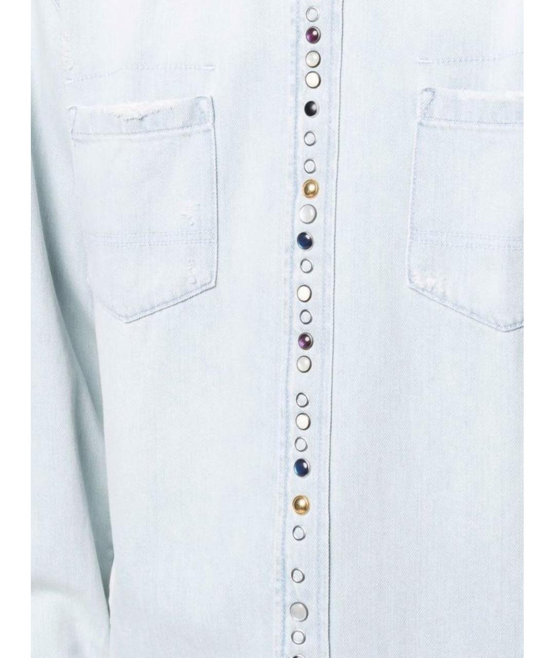 GOLDEN GOOSE DELUXE BRAND Синяя хлопковая кэжуал рубашка, фото 2