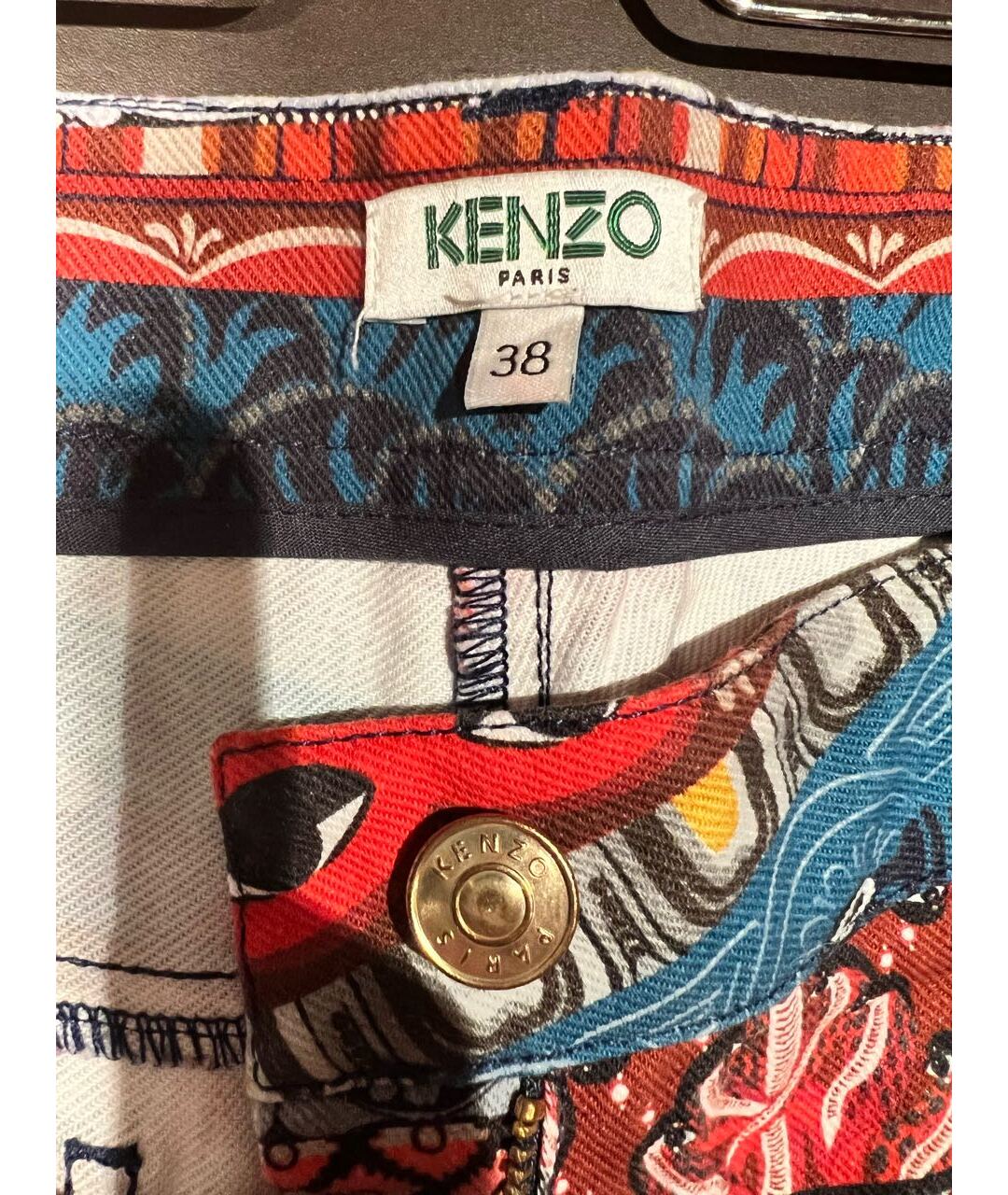 KENZO Мульти хлопковые джинсы слим, фото 5