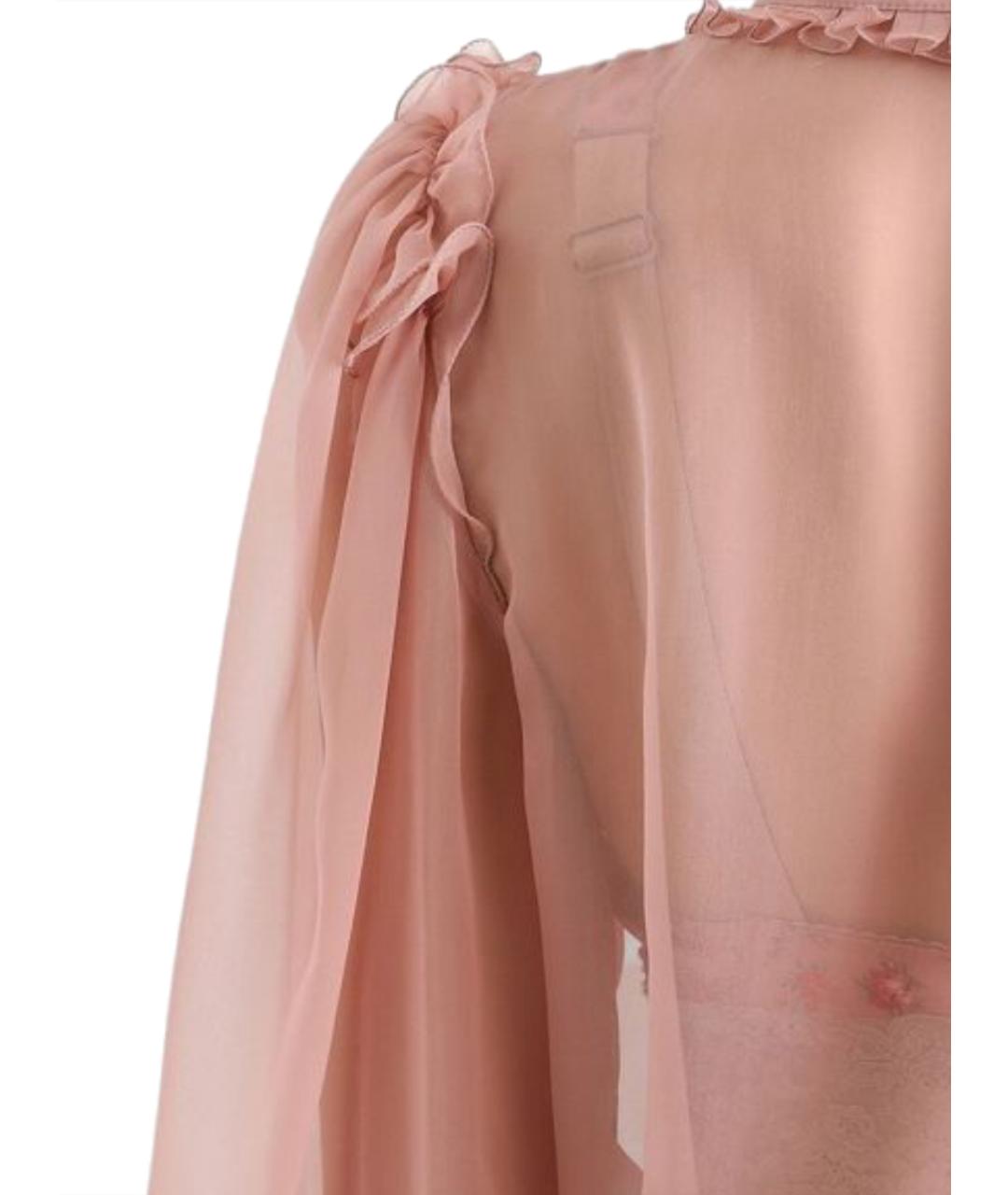 DOLCE&GABBANA Розовая шелковая рубашка, фото 3