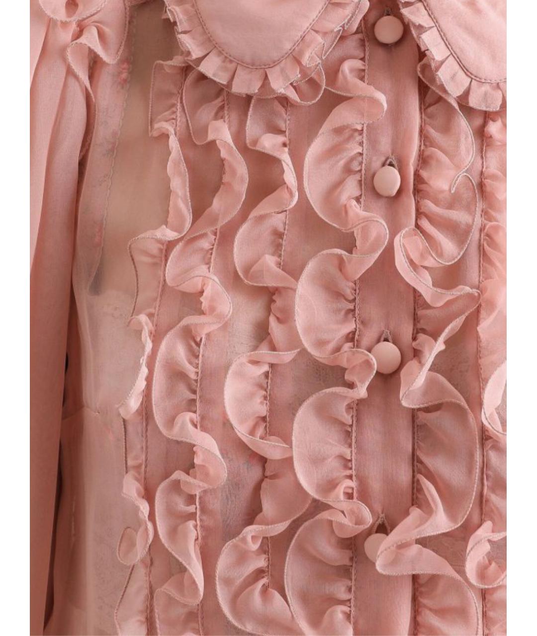 DOLCE&GABBANA Розовая шелковая рубашка, фото 2