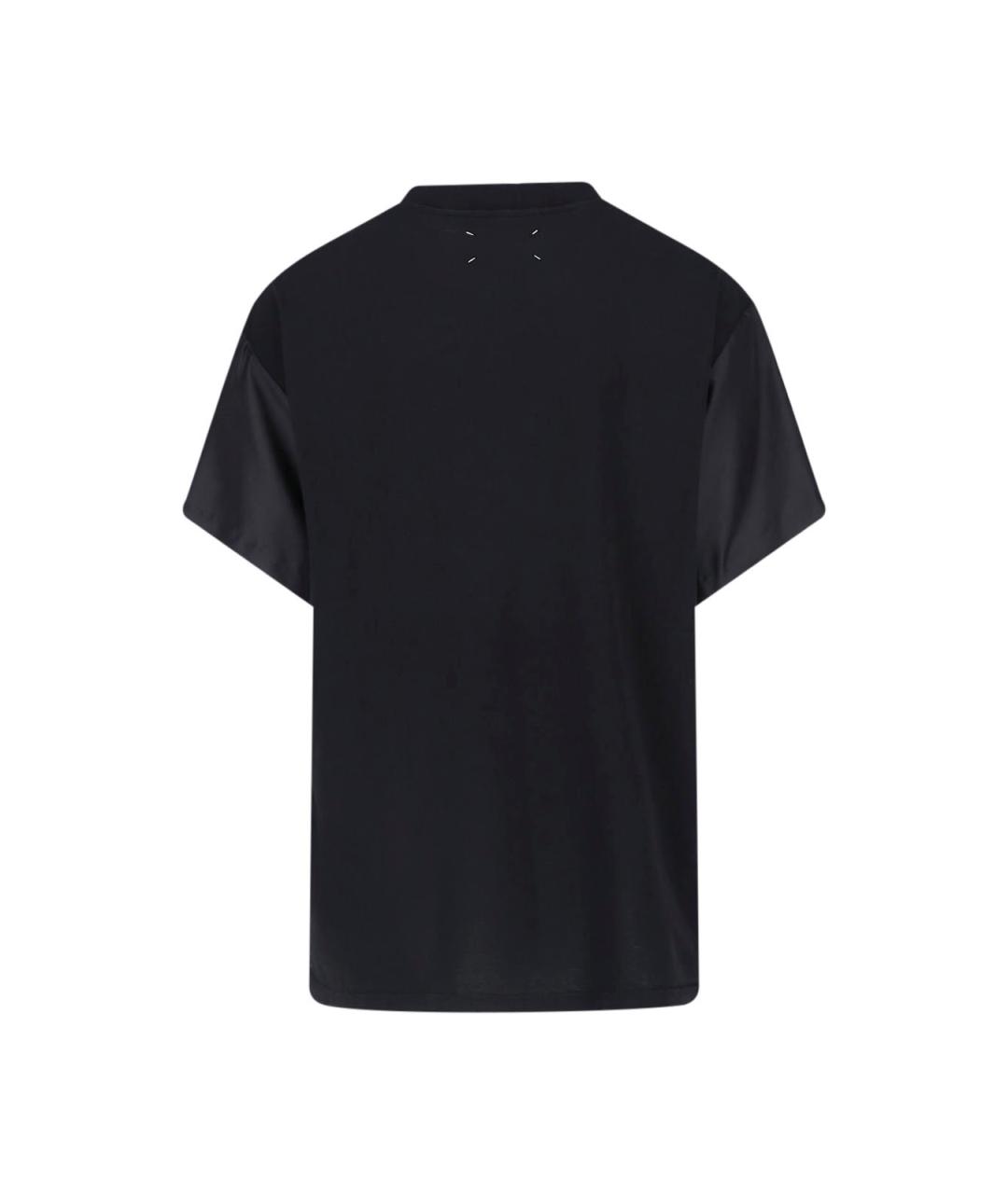 MAISON MARGIELA Черная хлопковая футболка, фото 2