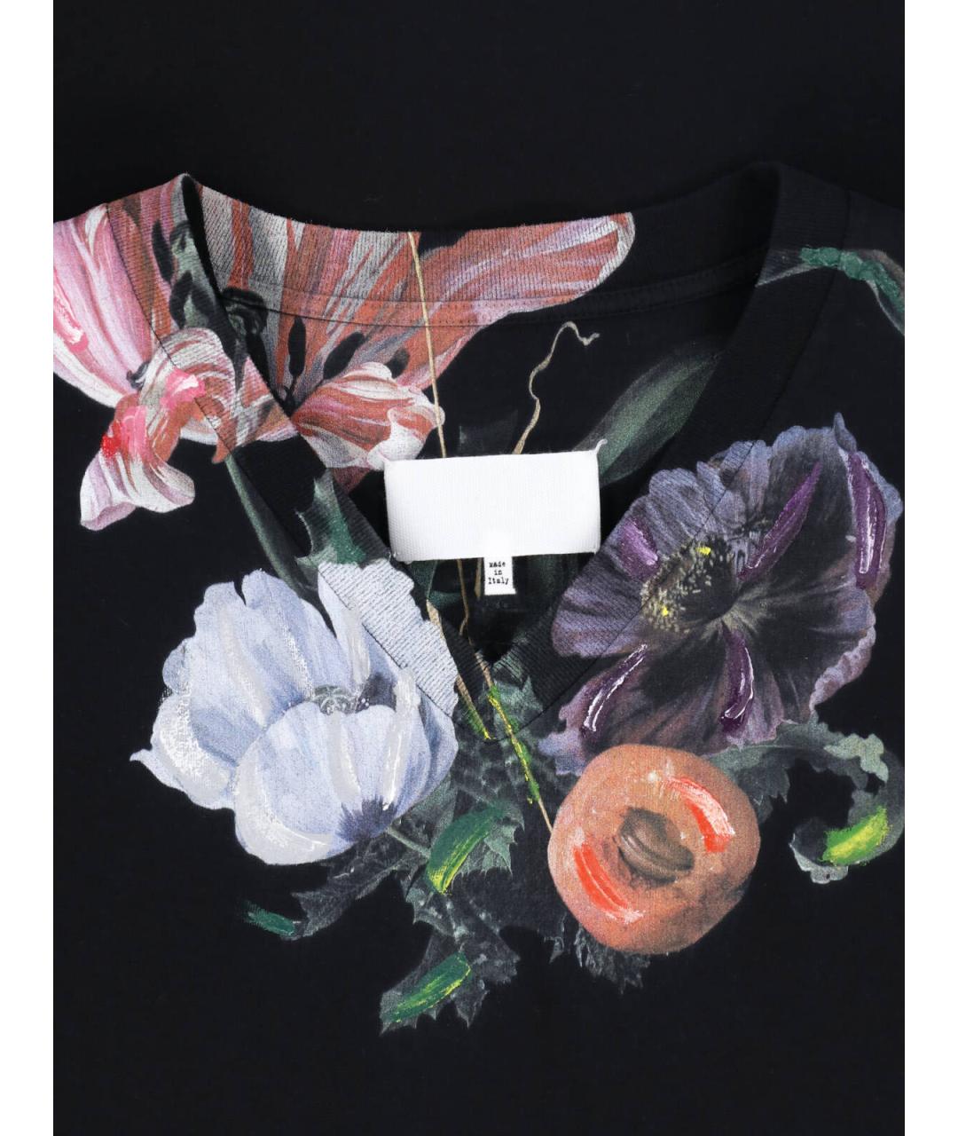 MAISON MARGIELA Черная хлопковая футболка, фото 3