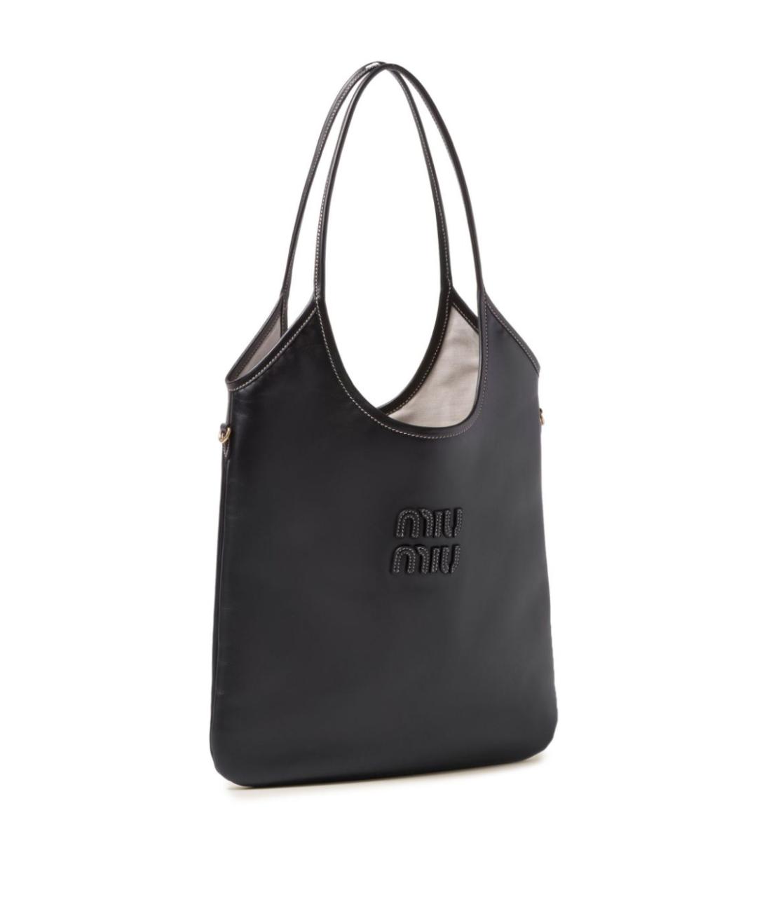 MIU MIU Черная кожаная сумка через плечо, фото 5